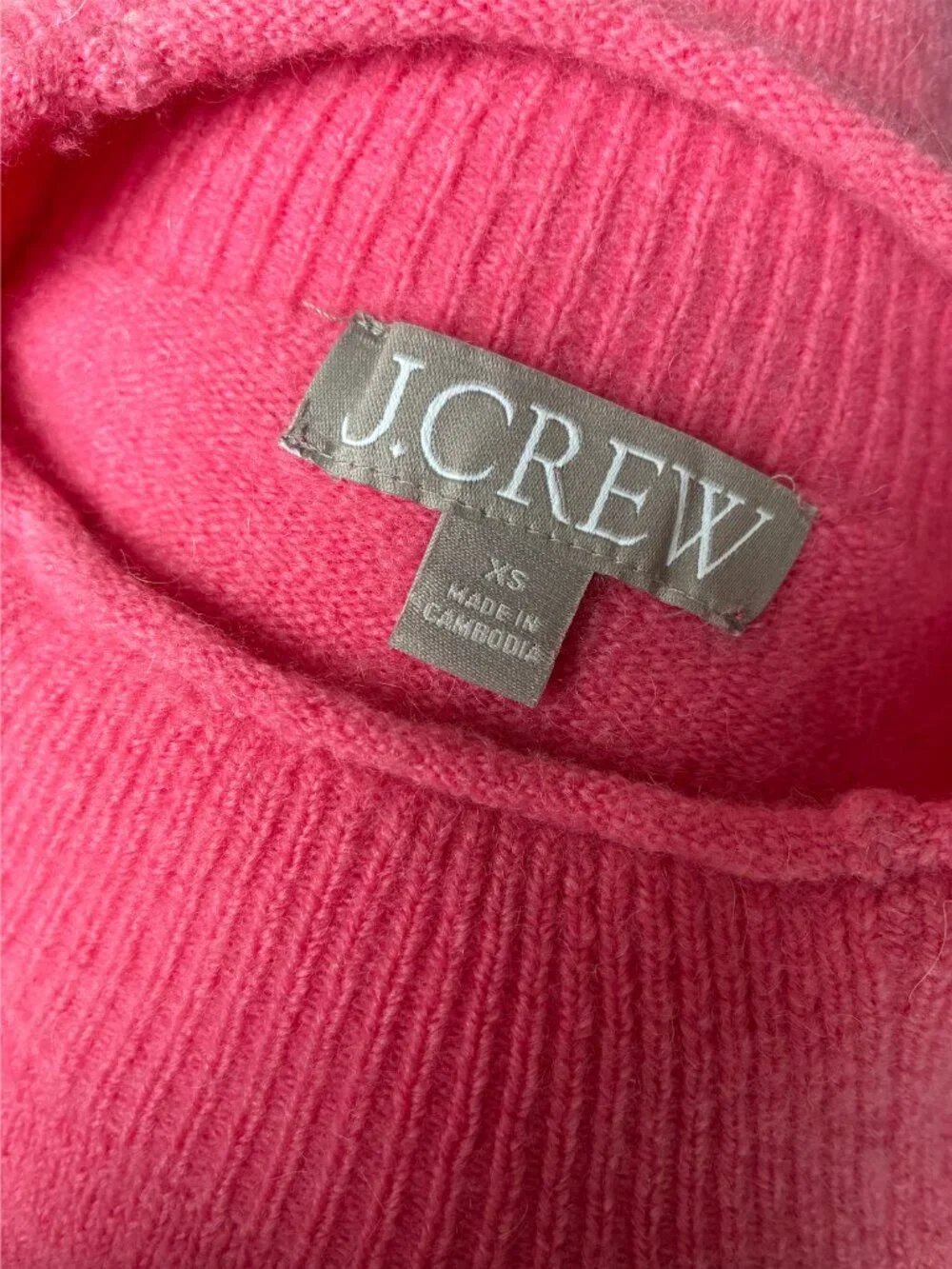 J. Crew Pink Rollneck Sweater in Supersoft Yarn- Size XS